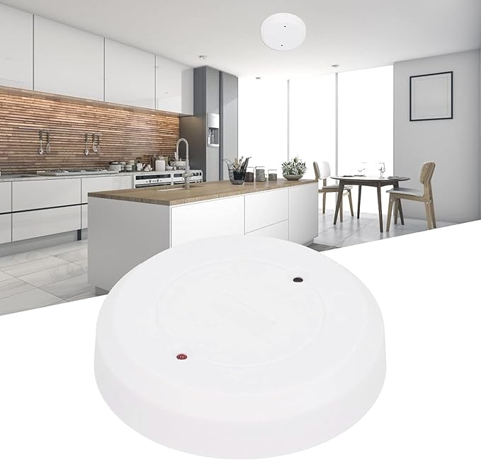 Glass Break Detector, 9-16V DC Wired Glass Break Detector Round Shape Door Window Break in Sensor with Tamper Alarm Ceiling and Wall Mount for Home Door and Window Security