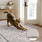 5x7 Area Rugs Living Room: Bedroom Washable Carpet Beige & Grey - Image 7