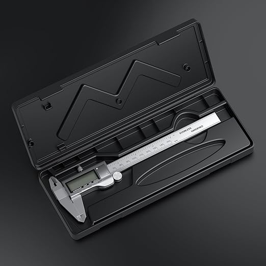 Digital Calipers, Caliper Measuring Tool with Large LCD Screen, Stainless Steel Micrometer Caliper Digital, Auto-Off Feature, Screen Splash Proof, Switch from Inch Metric Fraction (6Inch/150mm)