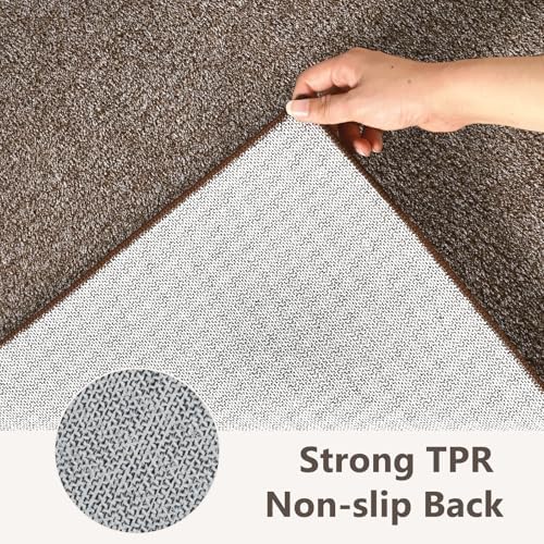 3x5 Coffee/White Area Rug Washable Non-Slip Soft Thin for Bedroom Kitchen - Image 6