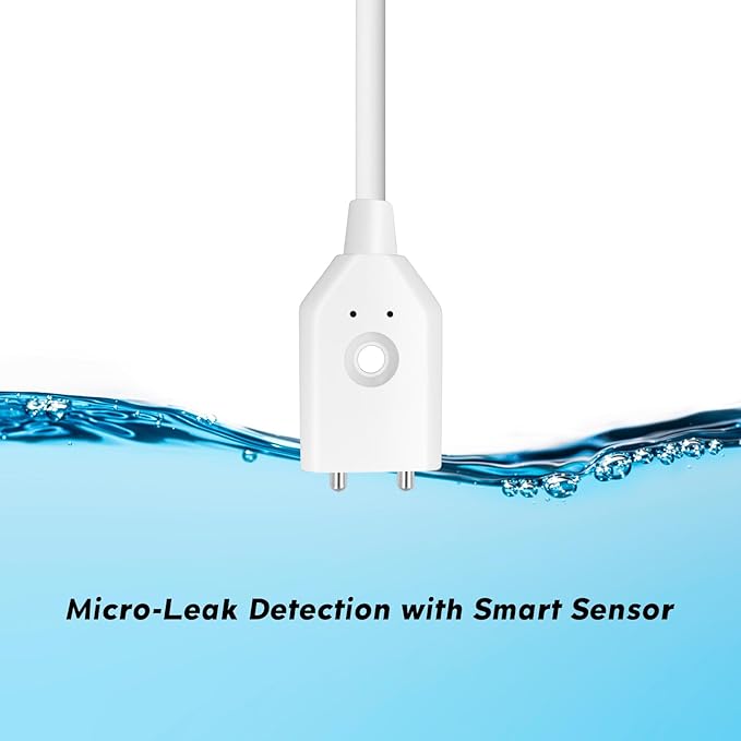 Brezoo Smart Overflow Detection Sensor - Water Overflow Alarm with Real-Time Alerts for Home, Office & Basement Protection