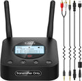 1Mii B06TX+ Long Range Bluetooth 5.2 Transmitter for TV/PC/Projector to 2 Wireless Headphones/Speakers, Bluetooth Adapter for TV w/Screen Display, Plug n Play, aptX Low Latency & Adaptive & HD Audio