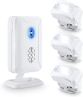 KCMYTONER Wireless Motion Sensor Door Chime, Entry Alert Chime for Business, Door Alarm,112LB Loud, Adjustable Volume and Light Brightness, for Home, Warehouse, Villa Security(3Sensors& 1Receiver)