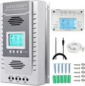 OOYCYOO MPPT Charge Controller 100 amp 12V/24V Auto, 100A Solar Panel Charge Regulator with Blacklight LCD Display Max 100V for Lead-Acid Sealed Gel AGM Flooded Lithium Battery（+1.5M LCD485）