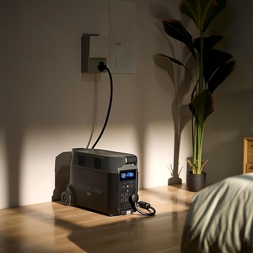 EF ECOFLOW Portable Power Station 3600Wh DELTA Pro with Bag, 2.7H to Full Charge, 5 AC Outlets, 3600W, 120V Lifepo4 Power Station with Expandable Capacity, Solar Generator for Home Use, Blackout, RV