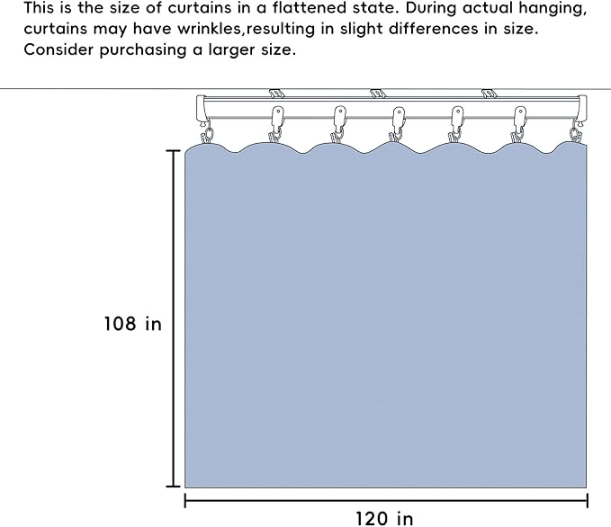 Room Divider Curtains Total Blackout Privacy Curtain Panel Room Thermal Insulated Noise Reduction Curtains for Bedroom Window Living Room Ceiling Track Curtain W 10 ft × H 9 ft Grey