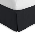 Bare Home Kids Twin Bed Skirt - 15-Inch Tailored Drop Easy Fit - Bed Skirt for Beds - Center & Corner Pleats (Twin, Black)