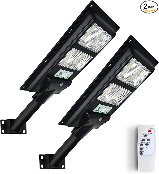 Lysed 10000LM Solar Lights Outdoor,6000K Dusk to Dawn Security Led Flood Light,Remote Control Solar Street Lights for Yard, Garden,Parking Lot