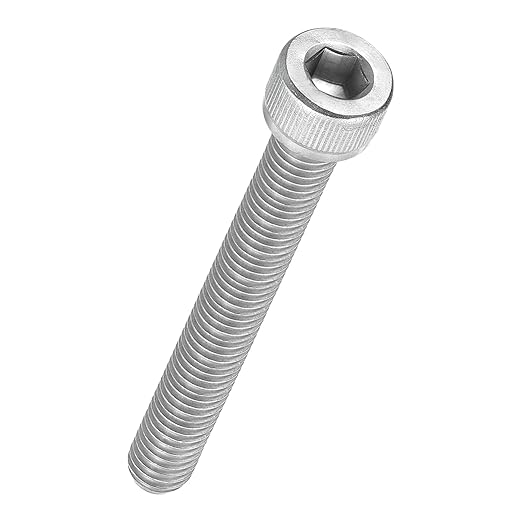 Kozelo 6pcs Socket Head Cap Screws - [M8-1.25 x 60mm] 304 Stainless Steel Allen Socket Drive for Electrical Motor 3D Printing Fan Engine Replacement Use, Silver