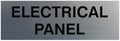 All Quality Basic Electrical Panel Sign - Fire Regulation Safety Compliance Sign - Silver - Large (1 Pack)