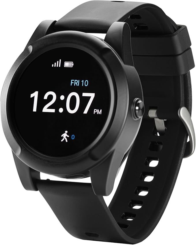 Connected Caregiver Safety+ 4G Medical Alert System for Seniors: Smart Watch, Fall Detection, 24/7 Monitor, WiFi Locate, SOS Button, Small, Lightweight, (Call to Activate)