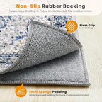 SameBed 8x10 Area Rug Living Room, Vintage Washable Carpet Light Blue - Image 5