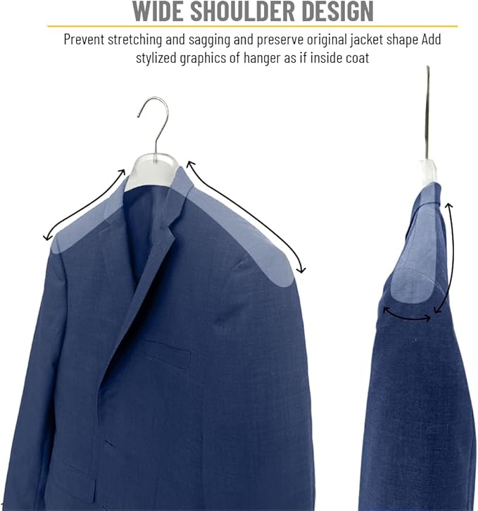 All Hung Up Hangers Plastic Coat Hangers, Clothes Hangers (Smokey Clear, 100pk)
