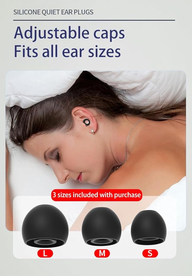 6 Pairs Soft Silicone Earplugs Reusable Noise-Reducing for Concerts, Sleep, Focus, Travel, Adjustable Size 28dB (SNR) Noise Reduction Mixed