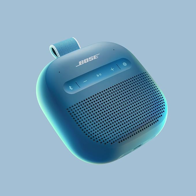 Bose New SoundLink Micro Portable Bluetooth Speaker (2nd Gen), Wireless Outdoor Speaker, Up to 12 Hours Battery Life, Waterproof and Dustproof, Blue Dusk
