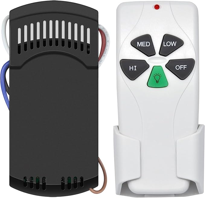 Universal Ceiling Fan Remote Control Kit,Replacement for Harbor Breeze,Hunter,Hampton Bay,Litex,3-Speed,Light Control, with Receiver FAN28R,Replace UC7030T FAN-53T 2AAZPFAN-53T FAN-11T KUJCE9103