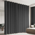 Room Divider Blackout Curtain Track Curtains Wall Dividers Panels Screen for Living Rooms Bedroom Office Privacy Partition Separation, W100 × L120 Inch,1 Panel, Black