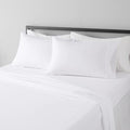 Amazon Basics Lightweight Super Soft, Wrinkle-Free, Easy Care Microfiber 4-Piece Bed Sheet Set with 14-Inch Deep Pockets, Full, Bright White, Solid