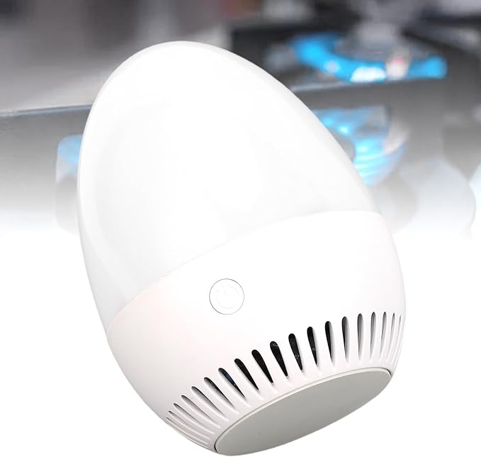 Smart CO2 Detector Air Quality Meter with WiFi Connectivity NDIR Sensor Real Time Monitoring for Home Office Indoor Spaces USB Rechargeable Egg Shaped Design