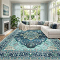 RELEANY Washable Area Rug, Large 10'x12', Teal by RELEANY