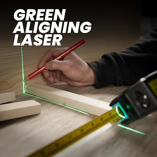ACEGMET DTX10 Digital Tape Measure - Laser Measurement Tool & Auto Lock Tape with Instant Digital Readout, Green Aligning Laser & Incremental Measurement
