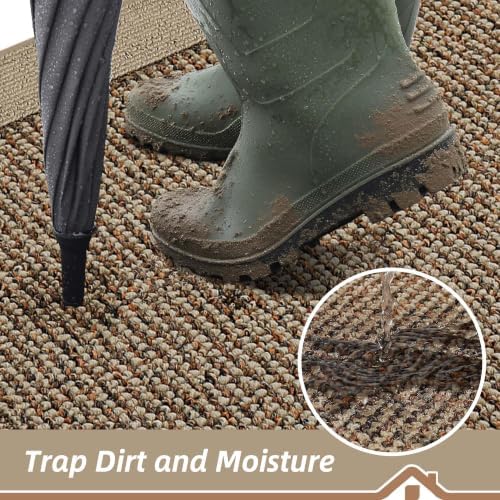 BEQHAUSE Indoor Door Mat 24" x 72", Dirt Trapper Door Mats, Taupe - Image 3