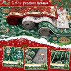 Madane Christmas Runner Rugs for Hallway 2x10, Green Washable Kitchen Rug - Image 5