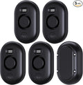 5 Pack WD60 Water Leak Detectors for Home, 100dB Water Sensor Alarm for Basement, Leakage Detection Device for Pipe/Drain/Under Sink Drip, Floor Flood in Bathroom/Kitchen/Toilet/Laundry Room, Black
