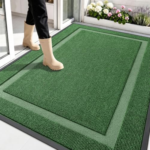 OLANLY Front Door Mat Outside 59x40, All-Season Heavy-Duty Rubber Doormat by OLANLY