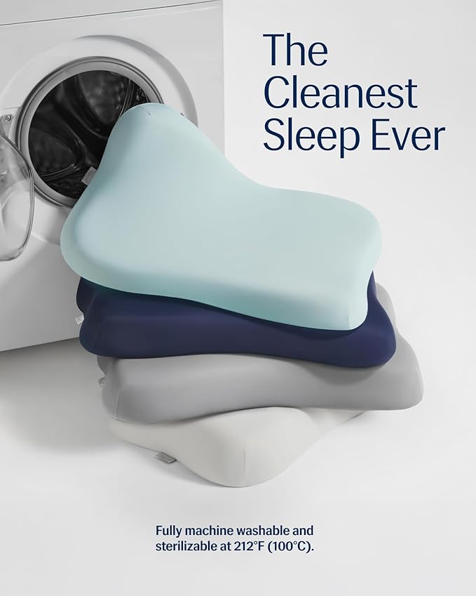 REST® Evercool® Cooling Pillow, Instant Cool-to-Touch Shell Fabric & Breathable Silicone Sponge Core for All-Night Temperature Regulation & Ergonomic Support, High, Light Gray