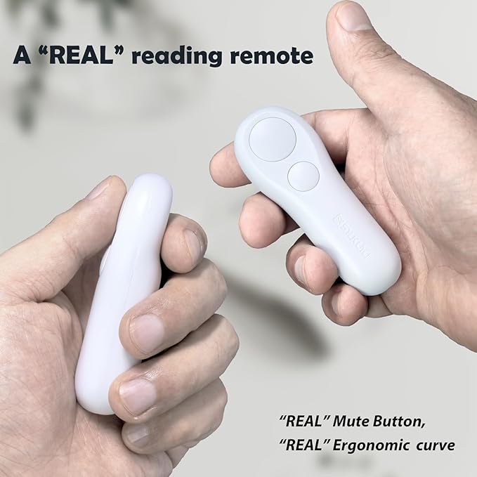 SK SYUKUYU RF Remote Control Page Turner for Kindle Reading Ipad Surface Comics, iPhone Android Tablets Reading Novels Taking Photos(White)