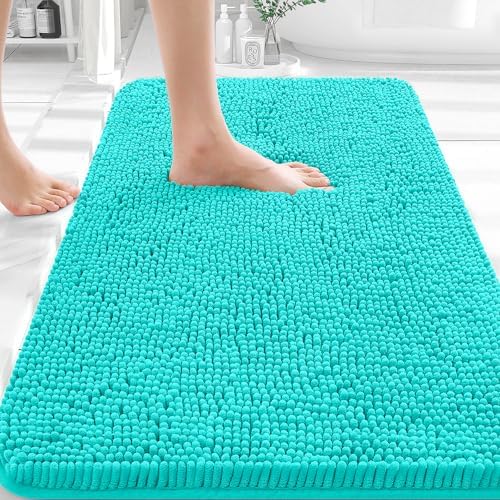 OLANLY Bathroom Rugs 35x24, Extra Soft Absorbent Chenille Bath Rugs by OLANLY