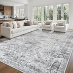 Aelenmu 9x12 Area Rugs for Living Room Washable Bedroom Dining Room Grey - Image 3