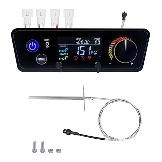 Banbitebq Upgraded PID Trapezoid Control Board for Pit Boss Wood Pellet Grill - Compatible with Lexington P7-540/Classic P7-700/Austin XL P7-1000/440FB1 Matte Black Models,RTD Temperature Probe
