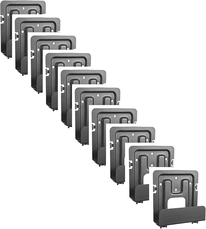 Mount Plus MP-06-02 10 Pack Cable Box Mount and Modem Mount for Wide Range of Media Players, Cable Boxes, Modems, DVD Players, Game Console (10 Pack Wide)