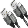 etguuds USB A to USB C Cable 6ft, 2-Pack, 3A Fast Charging Type C Charger Cord for iPhone 17 16 15 Pro Max 16e 17 Air, Samsung Galaxy S25 S24 S23 S22 S21 S20 A17 A16 A56 A55 Flip Fold, Gray
