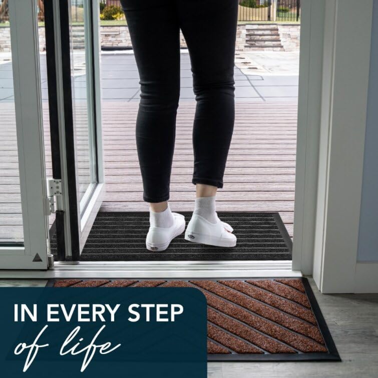 ubdyo Extra Durable Door Mat Outside Entrance (47" x 32", Bright Grey) - Image 7