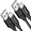 etguuds USB A to USB C Cable 6ft, 2-Pack, 3A Fast Charging Type C Charger Cord for iPhone 17 16 15 Pro Max 16e 17 Air, Samsung Galaxy S25 S24 S23 S22 S21 S20 A17 A16 A56 A55 Flip Fold, Black
