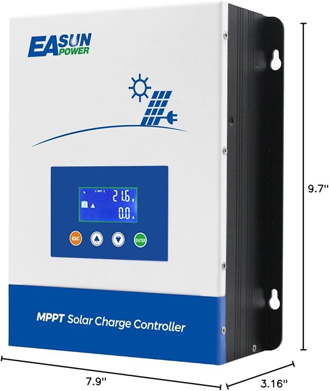 POWLAND 80A MPPT Solar Charge Controller,12V/24V/36V/48V Auto,Max Input 150V LCD Display Regulator Intelligent Charge Controller for Sealed Gel AGM Flooded Lithium Battery