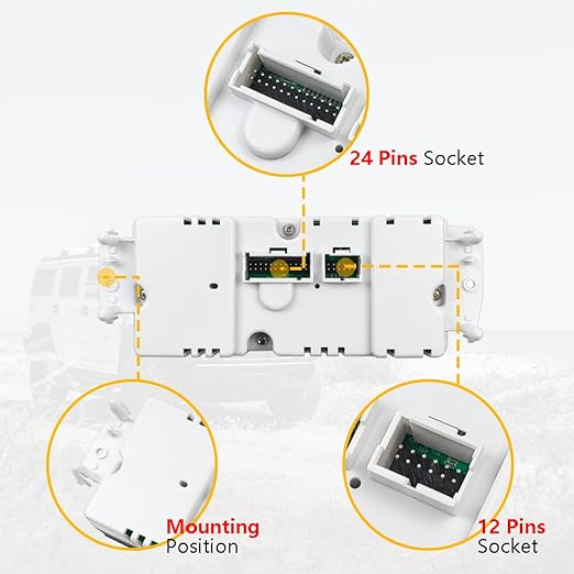 A/C Heater Climate Control Module Panel Switch | Fit for Chevy Silverado Suburban Tahoe Trailblazer Avalanche GMC Sierra Yukon Envoy Cadillac Escalade Buick Rainier Hummer H2 | OE 599-211XD 15832311
