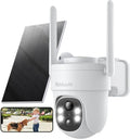 Rebluum Security Camera Outdoor Wireless, 3K/5MP Solar Camera Outdoor Wireless, Battery Powered 360°PTZ, Color Night Vision,PIR Motion Detection,2-Way Audio,Compatible with Alexa