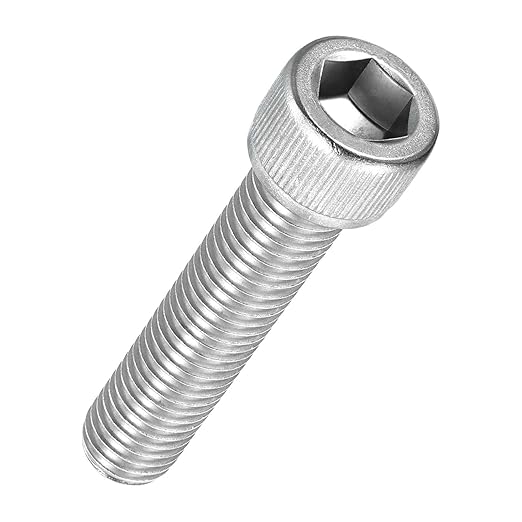 Kozelo 2pcs Socket Head Cap Screws - [M12-1.75 x 55mm] 304 Stainless Steel Allen Socket Drive for Electrical Motor 3D Printing Fan Engine Replacement Use, Silver