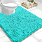 OLANLY Toilet Rugs U-Shaped 24x20, Soft Absorbent Chenille Contour Rugs by OLANLY