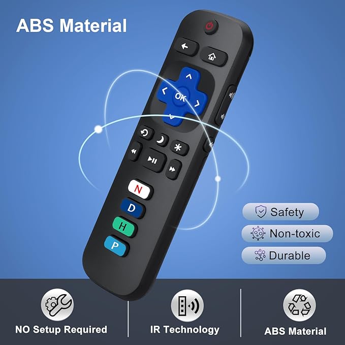 Replacement RC280 RC282 fit for TCL-Roku-TV-Remote-Control, Universal TV Remote for Roku Ruko Ruku Hisense, Onn, Sharp, Philips TVs