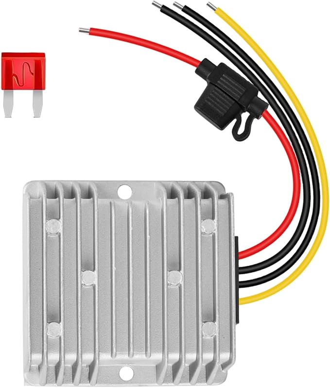 10A 120W Golf Cart 18V 20V 24V 36V 48V Step Down to DC 12V Converter Voltage Regulator Reducer Power Buck Converter with Fuse Waterproof
