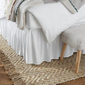 Amazon Basics Lightweight Ruffled Bed Skirt, Classic Style, Soft and Stylish 100% Microfiber with 16" Drop, Wrinkle Resistant, Machine Washable, Queen, Bright White, Solid by AmazonBasics