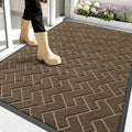 OLANLY Front Door Mat Outside 59x34, All-Season Absorbent Rubber Doormat by OLANLY