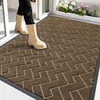 OLANLY Front Door Mat Outside 59x34, All-Season Absorbent Rubber Doormat by OLANLY