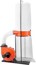 VEVOR Dust Collector, 1100 CFM 2.5 Micron Vortex Cone Dust Collectors, 1.5HP Sawdust Collection System with 35-Gallon Dusts Collector Bag & 42-Gallon Filter Bag, 3400 RPM High Speed, for Woodworking