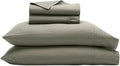 BOLL & BRANCH Signature Hemmed Sheet Set - Split King, Juniper - Luxury 100% Organic Cotton - Includes 1 Flat, 2 Fitted, 2 Pillowcases - Buttery Soft